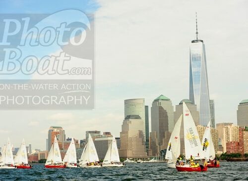 Sailboats and New York Skyline